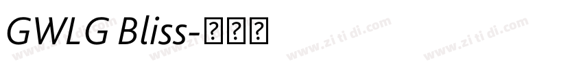 GWLG Bliss字体转换